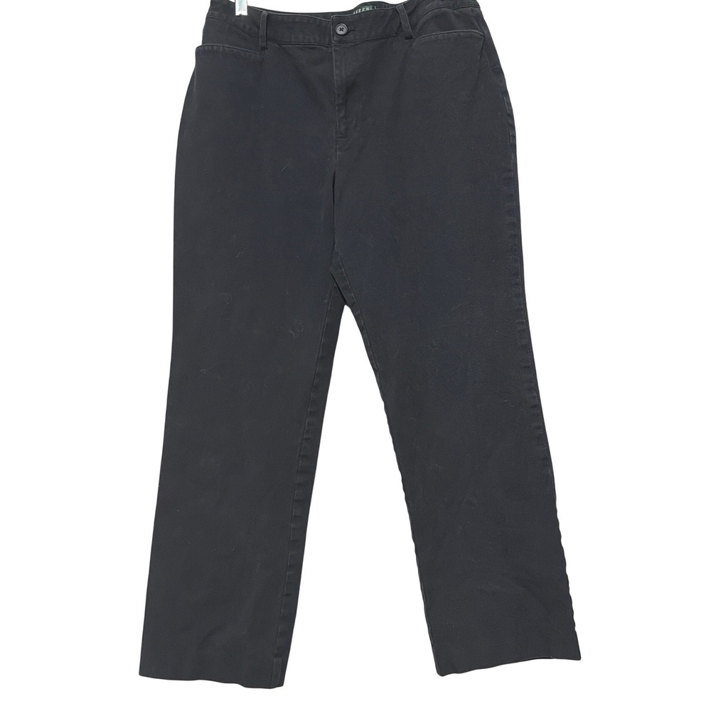 Lauren Ralph Lauren Catlin Black Straight Leg Jeans Ladies 14 Cotton Stretch